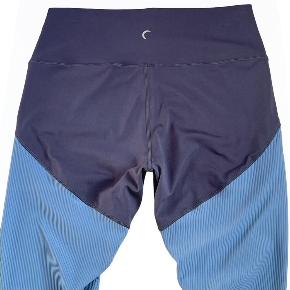 Zyia Active HR Storm Parallel Luxe Blue Gray Ruching Leggings Dance Yoga Block - Picture 9 of 12
